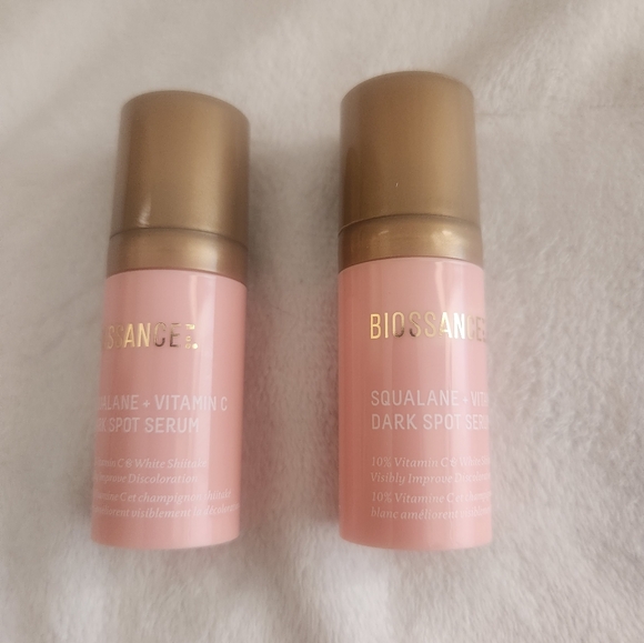 Biossance Squalane + Vitamin C Dark Spot Serum 0.33 oz Small Sample Lot Of 2 New - Picture 1 of 4